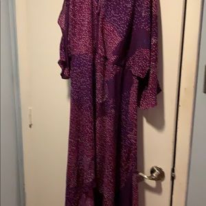 Cold shoulder, high low dress